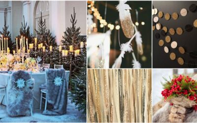 Faux Fur and Glitter Wedding Theme